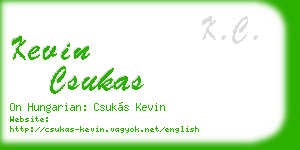 kevin csukas business card
